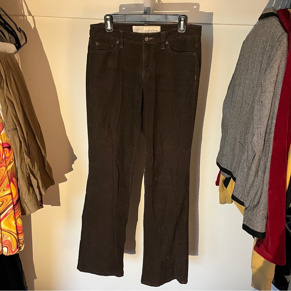 Brown Low-rise Corduroy Jeans